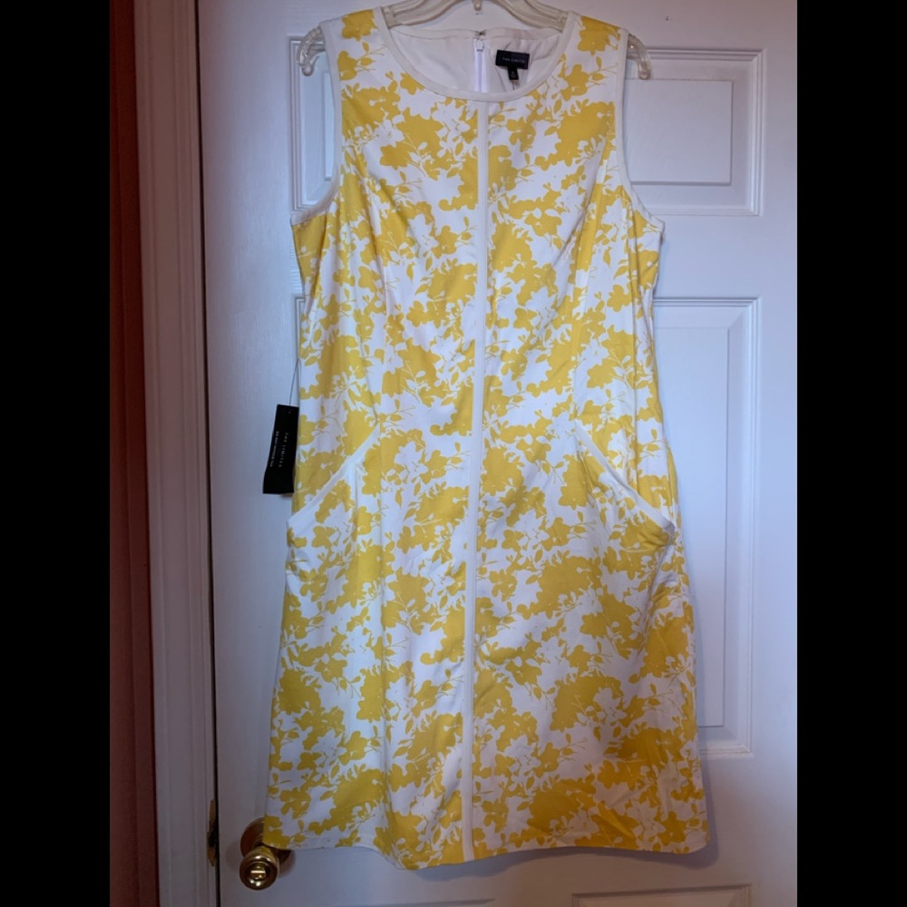 Yellow floral summer dress